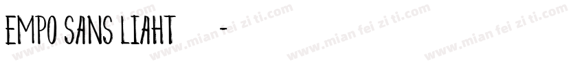 Empo Sans Liaht样品字体转换